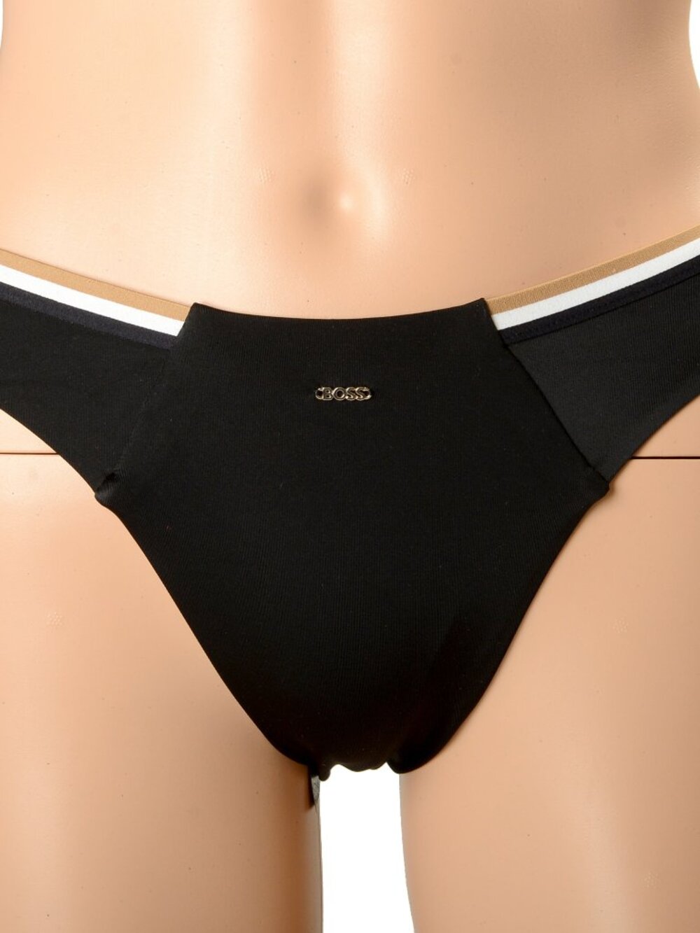Hugo Boss Women's "Iconic High Waist" Black Swim Bikini Bottom US S IT 40